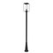 Z-Lite Sheridan 1 Light Outdoor Post Mounted Fixture, Black And Seedy 594PHBR-519P-BK - alternate 3